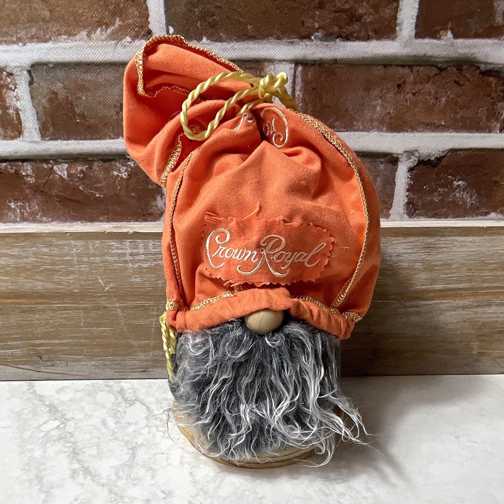 Crown Royal Orange & Gold Drawstring Bag Distillery Advertising Display
